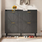 Shoe Storage Cabinet with 4 Flip Drawers, Farmhouse Shoe Organizer for Entryway