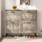 Shoe Storage Cabinet with 4 Flip Drawers, Farmhouse Shoe Organizer for Entryway