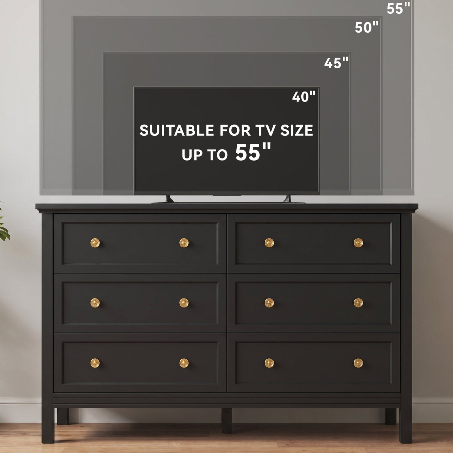 ASTUVIA White Dresser for Adult,6 Drawer Dresser for bedroom,Modern Wood Storage for Living Room