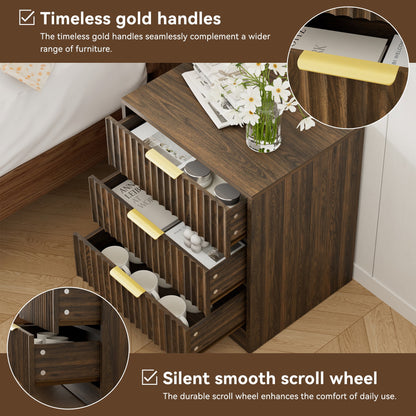 YouTrend Nightstand Set of 2 with 2 Drawers for Bedroom, Small End Table for Adults, Wooden Storage Cabinet for Living Room