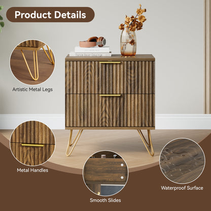 YouTrend 7 Drawer Dresser and Nightstand Sets for Bedroom,3 Piece Bedroom Dresser Set,Fluted Dressers and Nightstands, Modern Bedroom Set