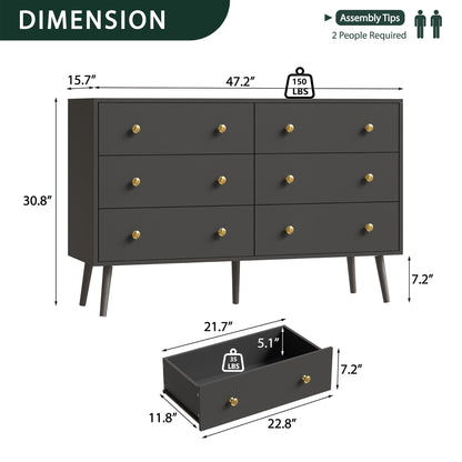 YouTrend Farmhouse Nightstand with 2 Drawers & Open Shelf End Table Bedside Tables for Bedroom Living Room,White