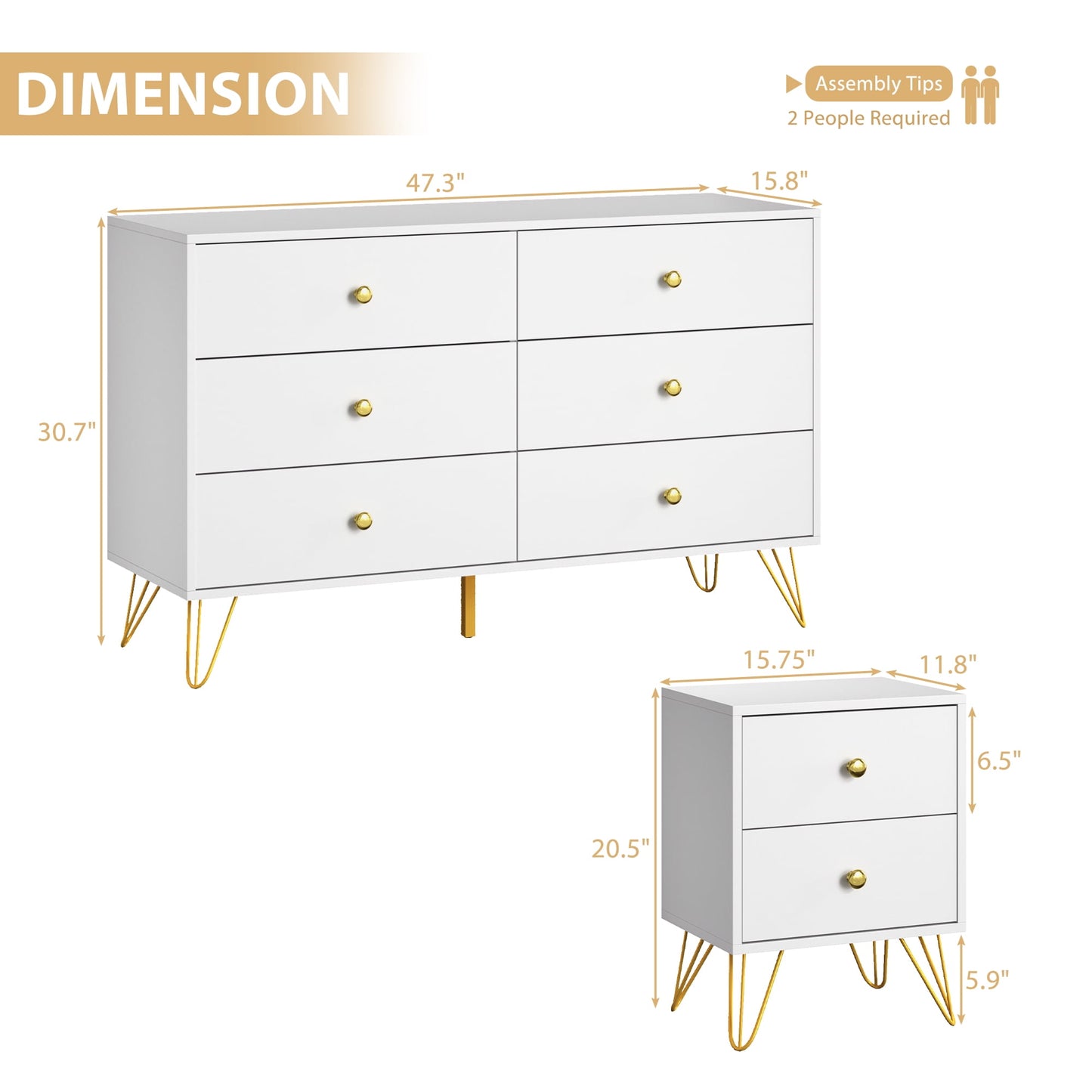 YouTrend Dresser and Nightstand sets,7 Drawer Dresser for Bedroom, 3 Piece Bedroom Dresser Set for Adult,Black