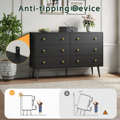 YouTrend Farmhouse Nightstand with 2 Drawers & Open Shelf End Table Bedside Tables for Bedroom Living Room,White