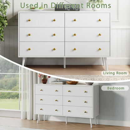 YouTrend Farmhouse Nightstand with 2 Drawers & Open Shelf End Table Bedside Tables for Bedroom Living Room,White