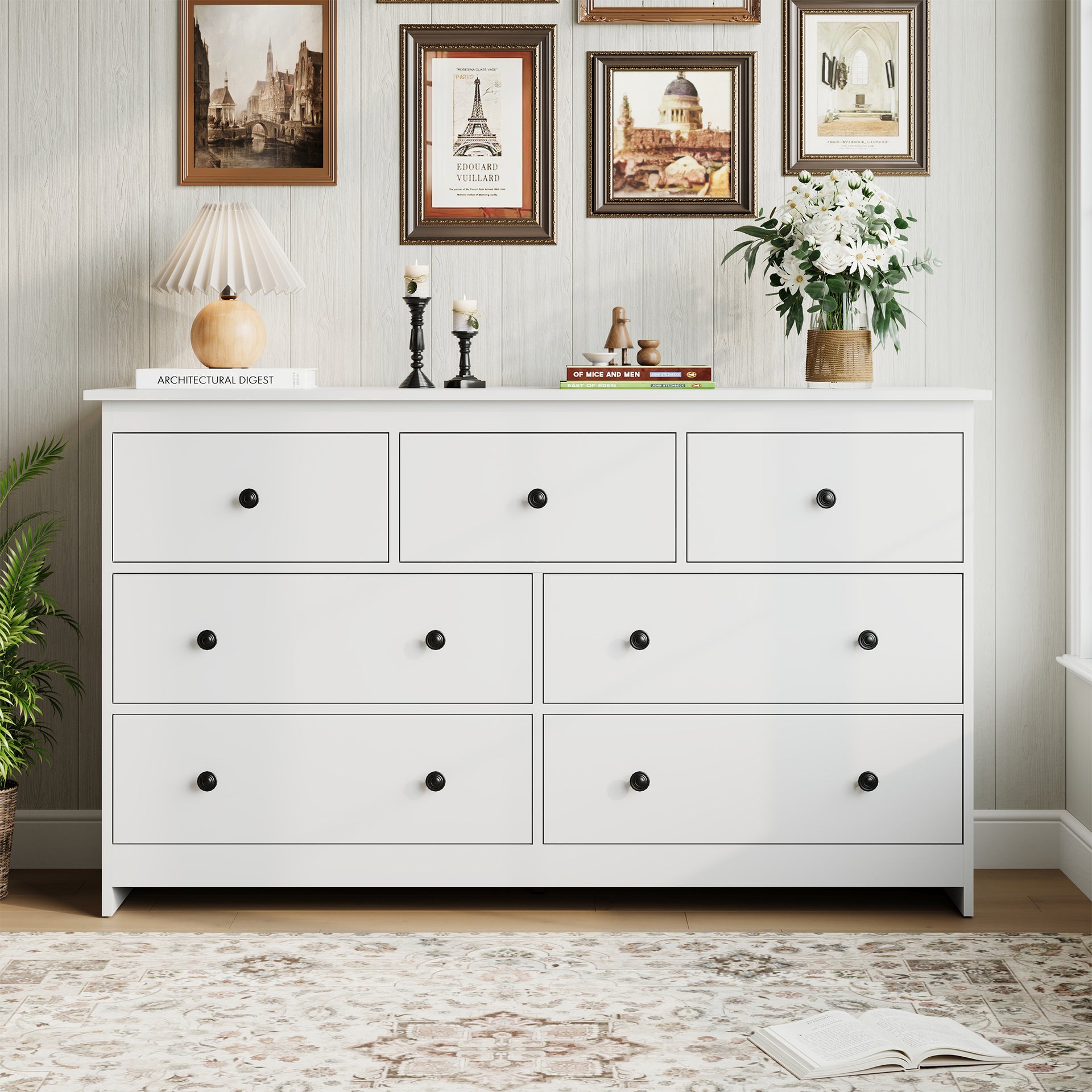 7 Drawer Dresser, Modern Chests of Drawers Wood Adult Storage Cabinet –  YouTrend