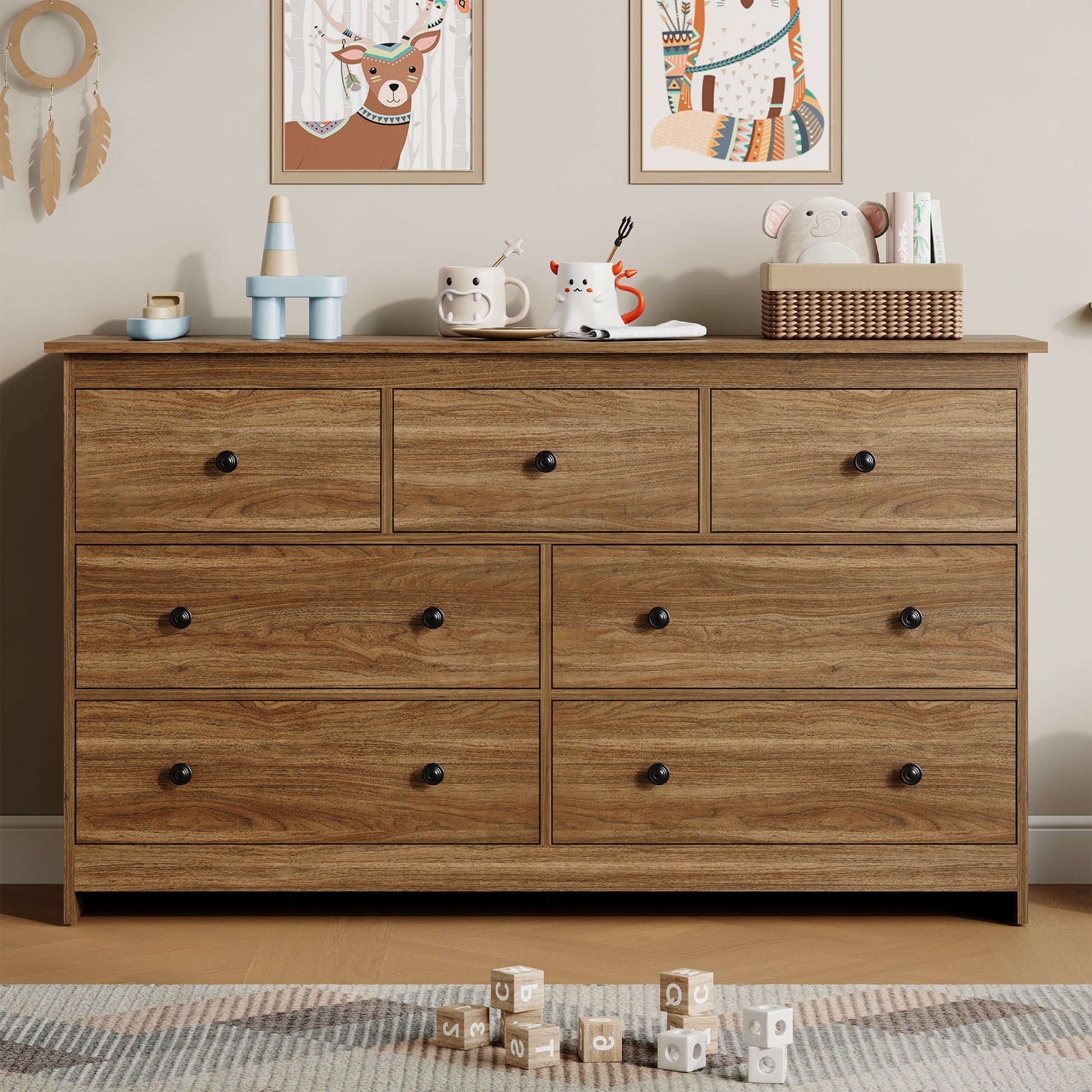 7 Drawer Dresser, Modern Chests of Drawers Wood Adult Storage Cabinet YouTrend 7 Drawer Dresser, Modern Chests of Drawers Wood Adult Storage Cabinet YouTrend