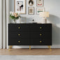 6 Drawer Dresser,Adult Chest of Drawers with Golden Handles & Legs for Bedroom,Living Room,Hallway,Nursery