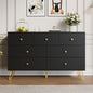 7 Drawer Dresser,Adult Chest of Drawers with Golden Handles & Legs for Bedroom,Living Room,Hallway,Nursery