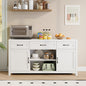 Farmhouse TV Stand for TVs up to 65'',Entertainment Center with Storage Cabinet for Living Room