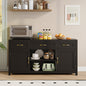 Farmhouse TV Stand for TVs up to 65'',Entertainment Center with Storage Cabinet for Living Room