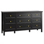 9 Drawer Dresser Retro Wood Adult Dresser with Metal Handles for Bedroom,Living Room, Entryway, Hallway