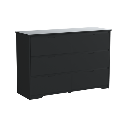 6 Drawer Dresser W/ Hidden Handles,Modern Adult Wood Dresser Cabinet for Bedroom, Living Room, Hallway