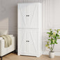 72'' Farmhouse Kitchen Pantry Cabinet with 4 Barn Doors,Storage Cabinet W/ 4 Shelves for Living Room,Kitchen,Bathroom,Office