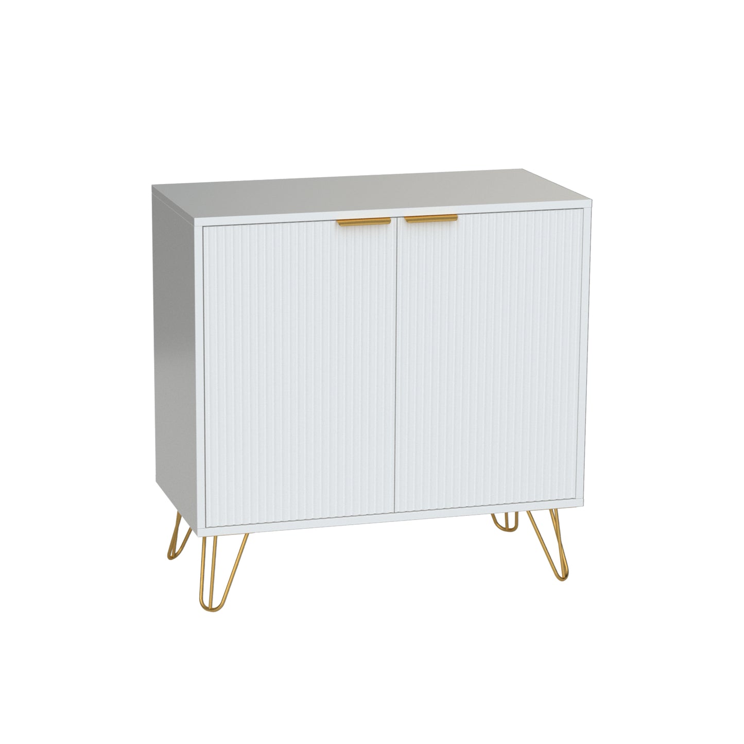 Buffet Cabinet with Storage,Fluted Modern Sideboard Storage Cabinet with 2 Doors,for Living Room Bedroom Dining Room Entryway
