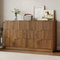 7 Drawer Dresser with for Bedroom,Modern Fluted Wood Chest of Drawer with Golden Embedded Handles for Living Room,Hallway