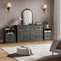 YouTrend 7 Drawer Dresser and Nightstand Sets for Bedroom,3 Piece Bedroom Dresser Set,Fluted Dressers and Nightstands, Modern Bedroom Set