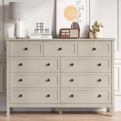 YouTrend 8-Drawer Dressers for Bedroom,55.1"Width Modern Chest of Drawer with Metal Handlesfor Living Room,Hallway,Entryway,White