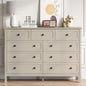 YouTrend 8-Drawer Dressers for Bedroom,55.1"Width Modern Chest of Drawer with Metal Handlesfor Living Room,Hallway,Entryway,White