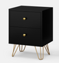 Modern Wood Nightstand with 2 Drawers Bedside Tables End Table for Bedroom Living Room