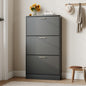 Shoe Cabinet with 3 Flip Drawers Narrow Storage Cabinet Organizer for Entryway