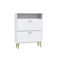 Shoe Cabinet with 2 Flip Drawers and Open Shelf Shoe Organizer for Entryway
