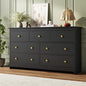 ASTUVIA 7 Drawer White Dresser for Bedroom - Wide TV Stand with Anti-Tip Metal Rails