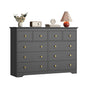YouTrend 55.1" Wide Dresser for Bedroom, 10 Drawer Dresser with Large Drawers, Dresser for TVs Up to 65",Brown