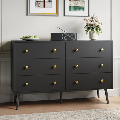 YouTrend Farmhouse Nightstand with 2 Drawers & Open Shelf End Table Bedside Tables for Bedroom Living Room,White