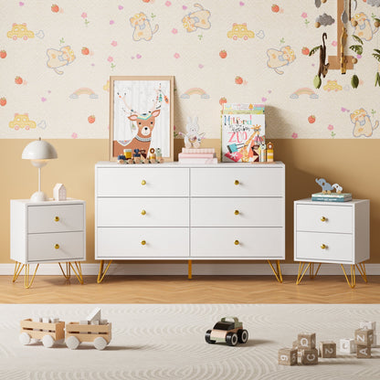 YouTrend Dresser and Nightstand sets,7 Drawer Dresser for Bedroom, 3 Piece Bedroom Dresser Set for Adult,Black