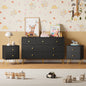 YouTrend Dresser and Nightstand sets,7 Drawer Dresser for Bedroom, 3 Piece Bedroom Dresser Set for Adult,Black