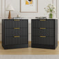 YouTrend Nightstand Set of 2 with 2 Drawers for Bedroom, Small End Table for Adults, Wooden Storage Cabinet for Living Room