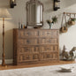 YouTrend Rustic 9-Drawer Wood Dresser, Large Storage Chest Organizer with Metal Handles for Bedroom, Living Room, Farmhouse Style Furniture,Gray