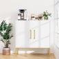 Storage Cabinet with 2 Doors,Wood Accent Cabinet for Living Room Bedroom Entryway