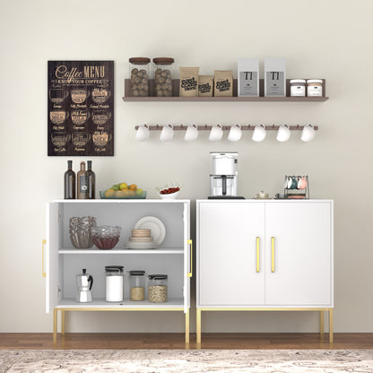 Storage Cabinet with 2 Doors,Wood Accent Cabinet for Living Room Bedroom Entryway