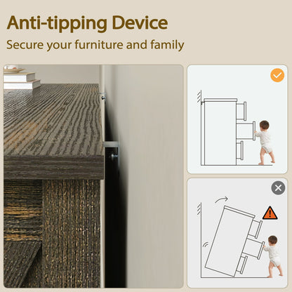 YouTrend 7 Drawer Farmhouse Dresser,Wood Adult Rustic Chest of Drawer with Metal Handles for Bedroom Living Room Hallway,Burlywood & White