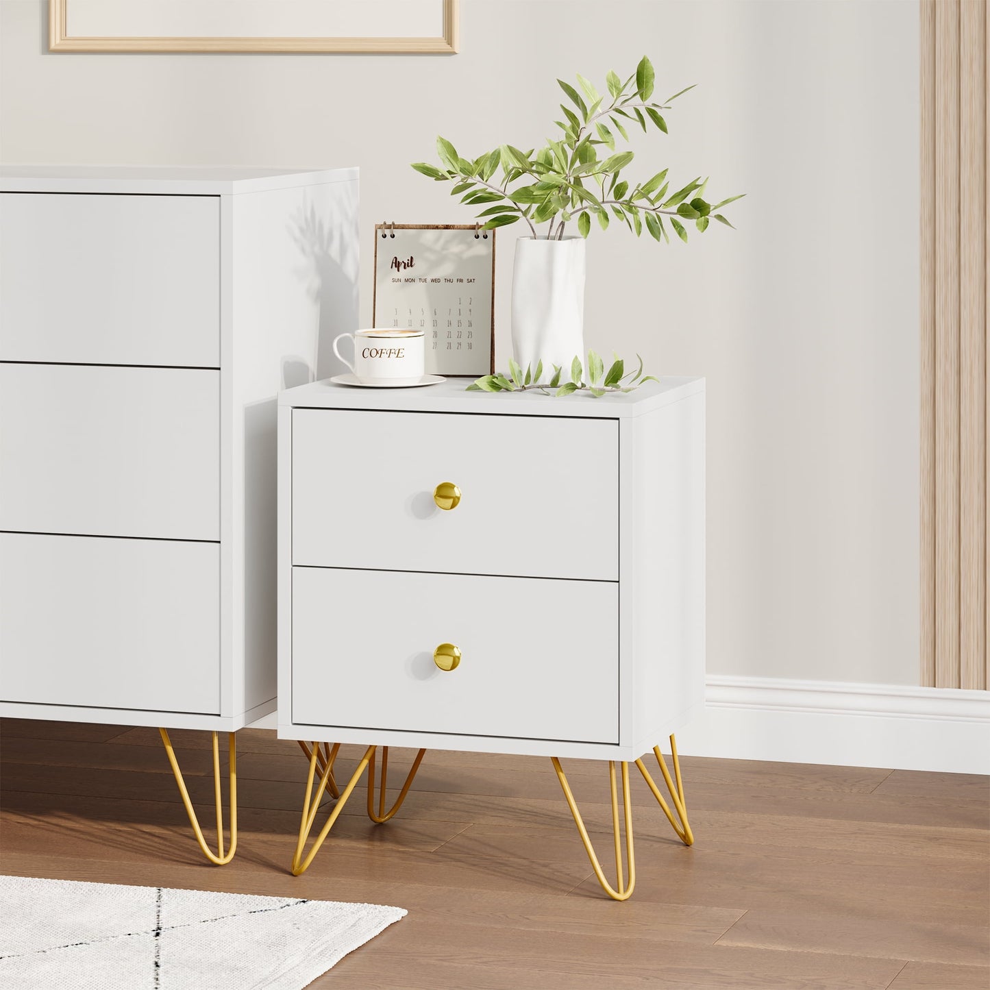 YouTrend Dresser and Nightstand sets,7 Drawer Dresser for Bedroom, 3 Piece Bedroom Dresser Set for Adult,Black